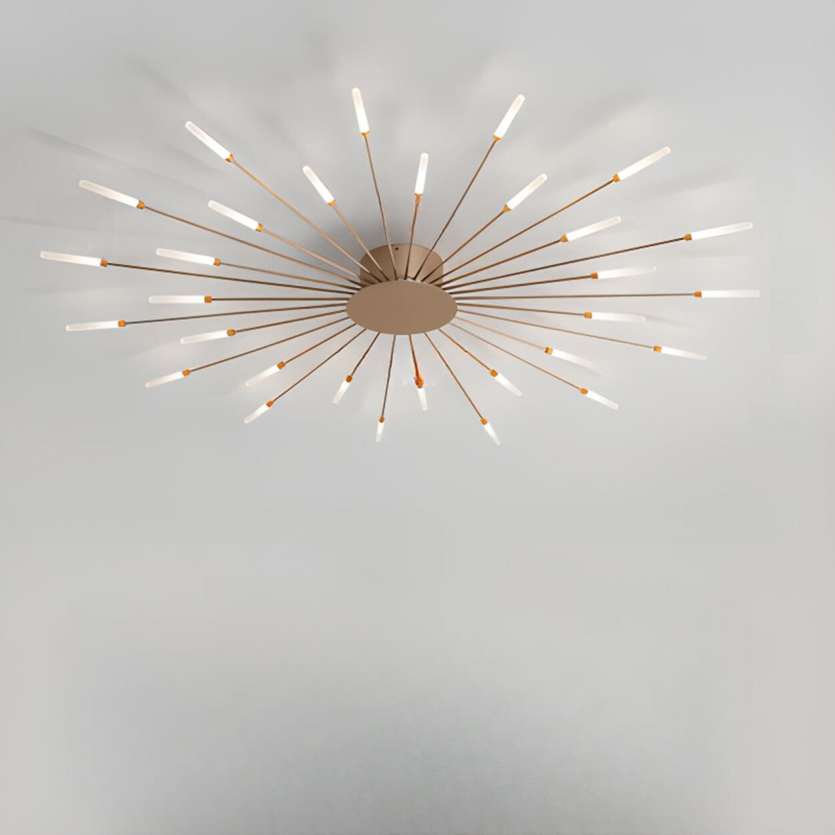 Living Room Modern Starburst Semi-Flush Mount Light Image - 18