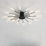 Living Room Modern Starburst Semi-Flush Mount Light Image - 3