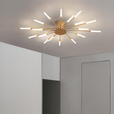 Living Room Modern Starburst Semi-Flush Mount Light Image - 4