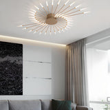 Living Room Modern Starburst Semi-Flush Mount Light Image - 5