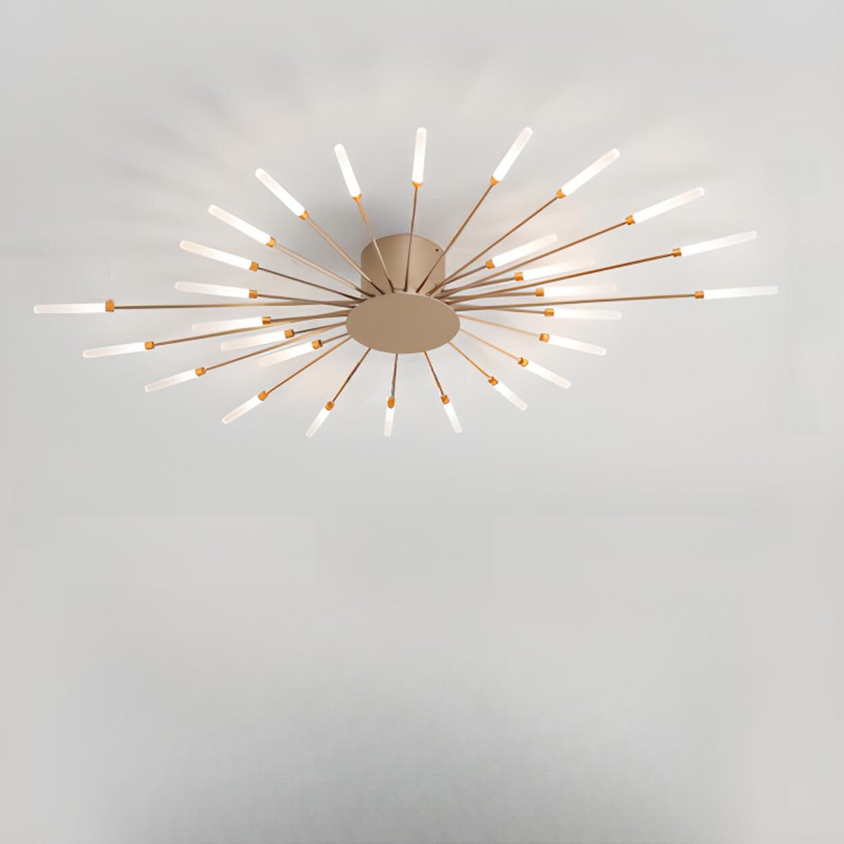 Living Room Modern Starburst Semi-Flush Mount Light Image - 6