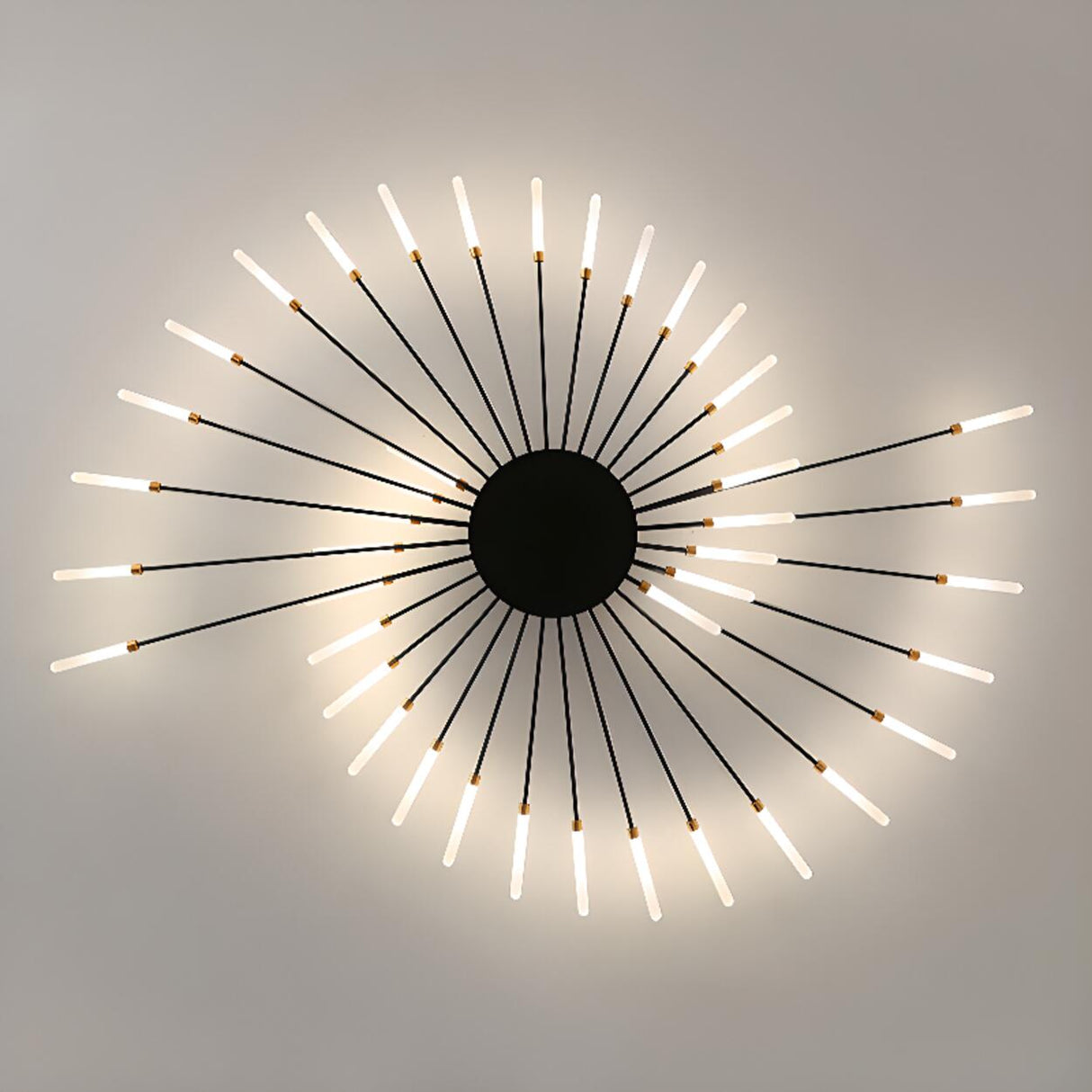 Living Room Modern Starburst Semi-Flush Mount Light Image - 9