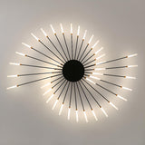 Living Room Modern Starburst Semi-Flush Mount Light Image - 9
