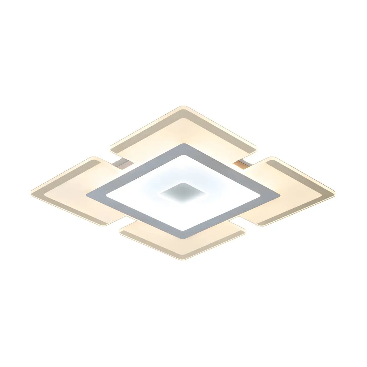 Living Room Modish Rectangular LED Flush Mount Light Image - 14