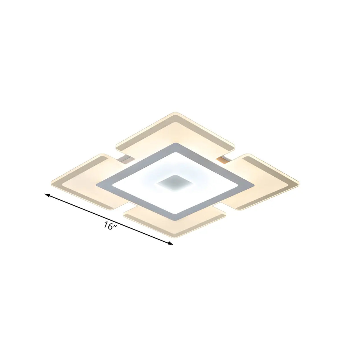 Living Room Modish Rectangular LED Flush Mount Light Image - 15