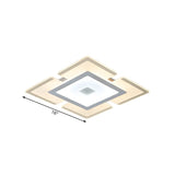 Living Room Modish Rectangular LED Flush Mount Light Image - 15