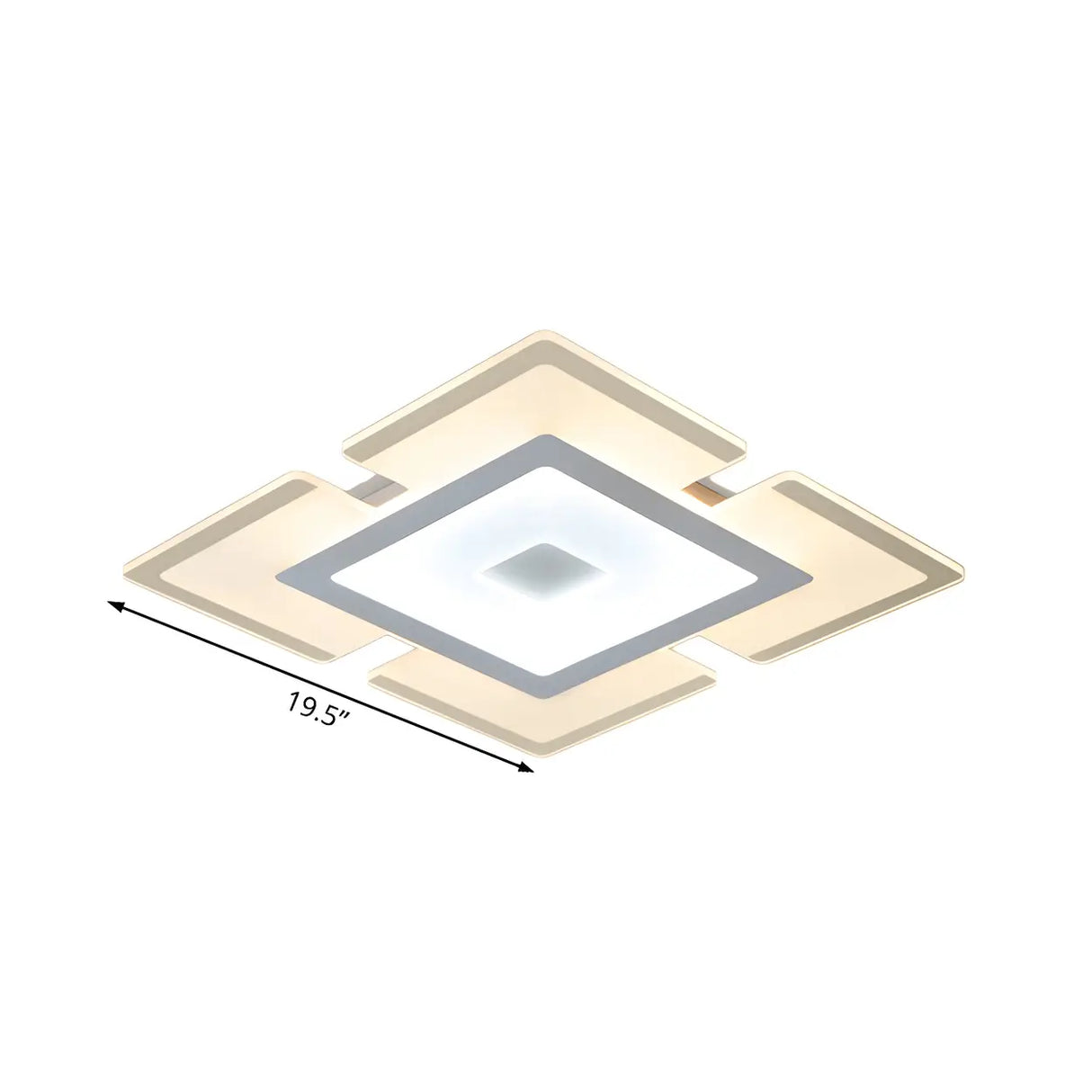 Living Room Modish Rectangular LED Flush Mount Light Image - 16