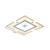 Living Room Modish Rectangular LED Flush Mount Light Image - 16