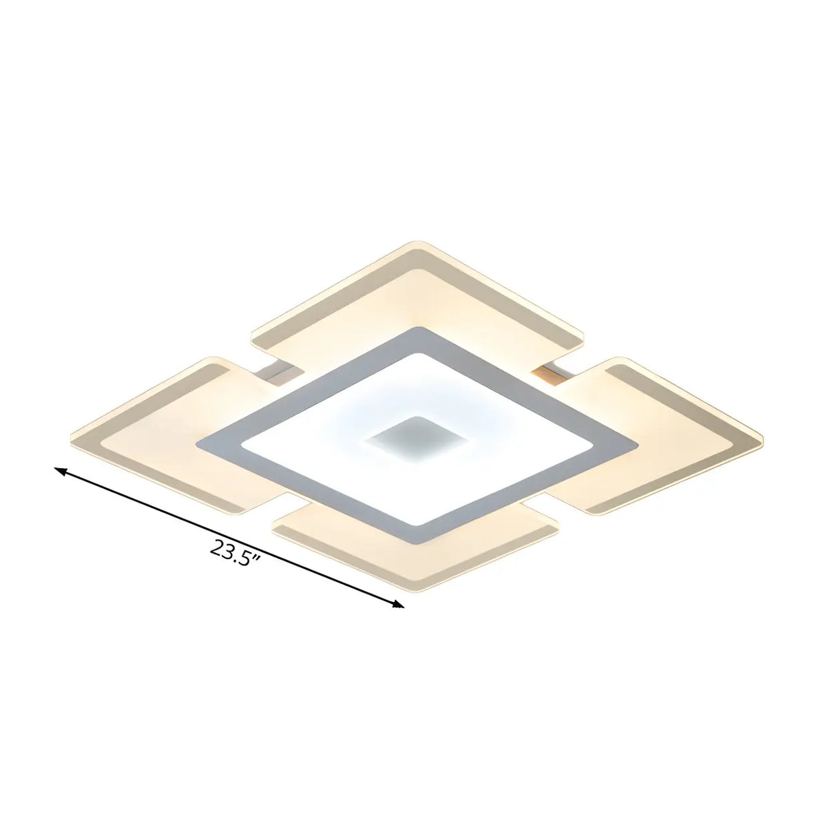 Living Room Modish Rectangular LED Flush Mount Light Image - 17