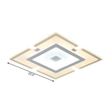 Living Room Modish Rectangular LED Flush Mount Light Image - 17