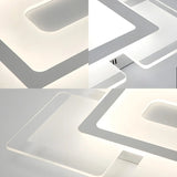 Living Room Modish Rectangular LED Flush Mount Light Image - 18