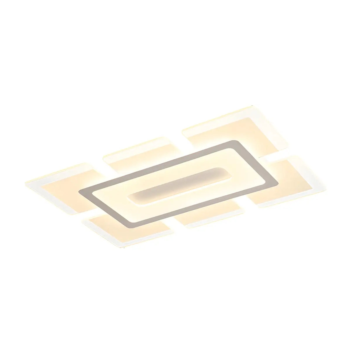 Living Room Modish Rectangular LED Flush Mount Light Image - 7