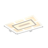 Living Room Modish Rectangular LED Flush Mount Light Image - 9