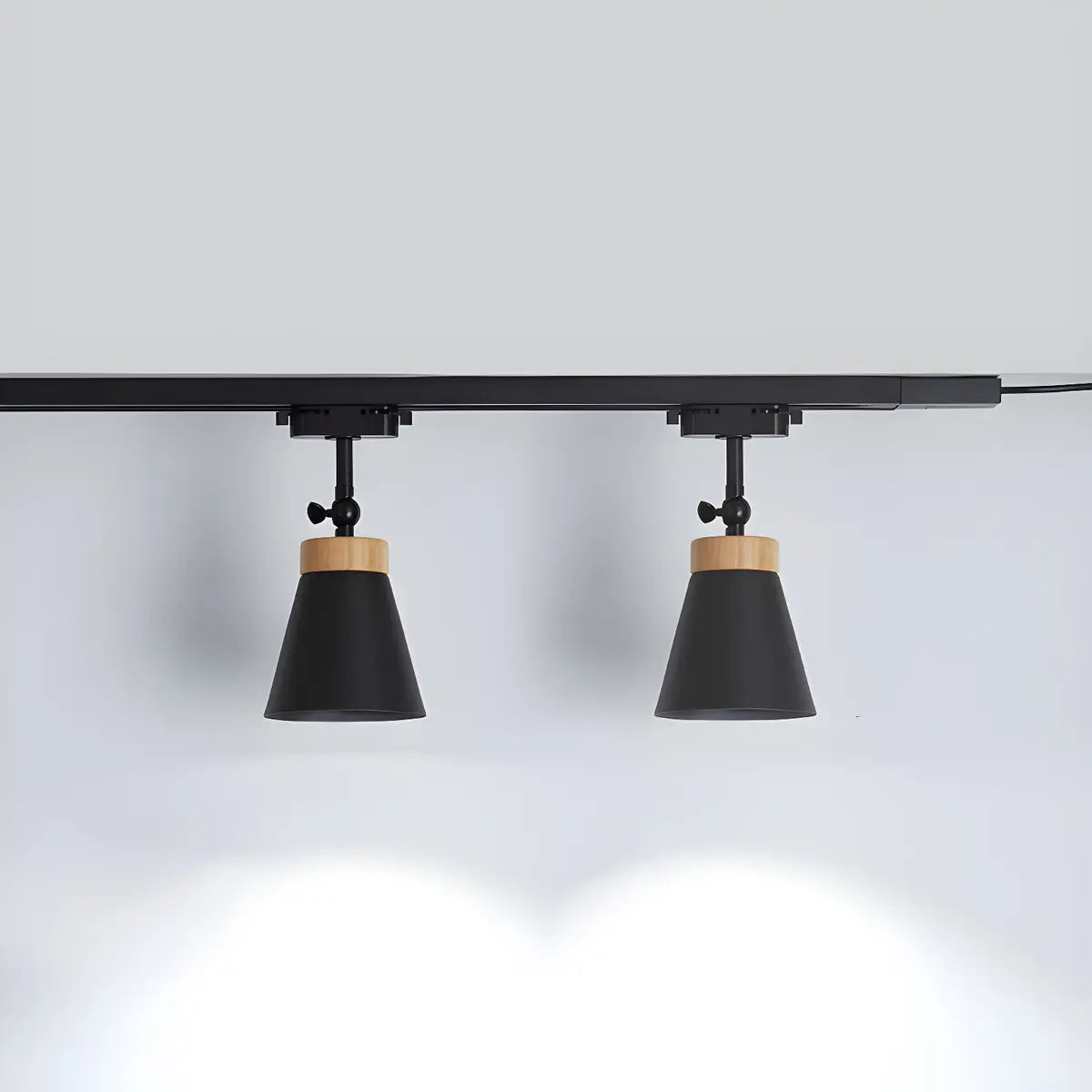Living Room Nordic Iron Cone Metal Track Light White Image - 4