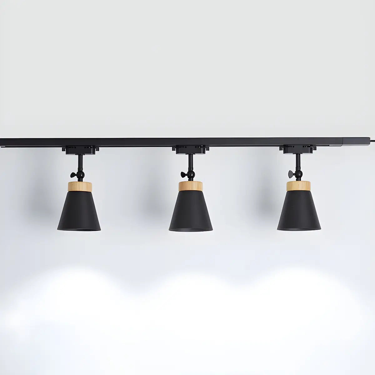 Living Room Nordic Iron Cone Metal Track Light White Image - 5