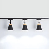 Living Room Nordic Iron Cone Metal Track Light White Image - 5
