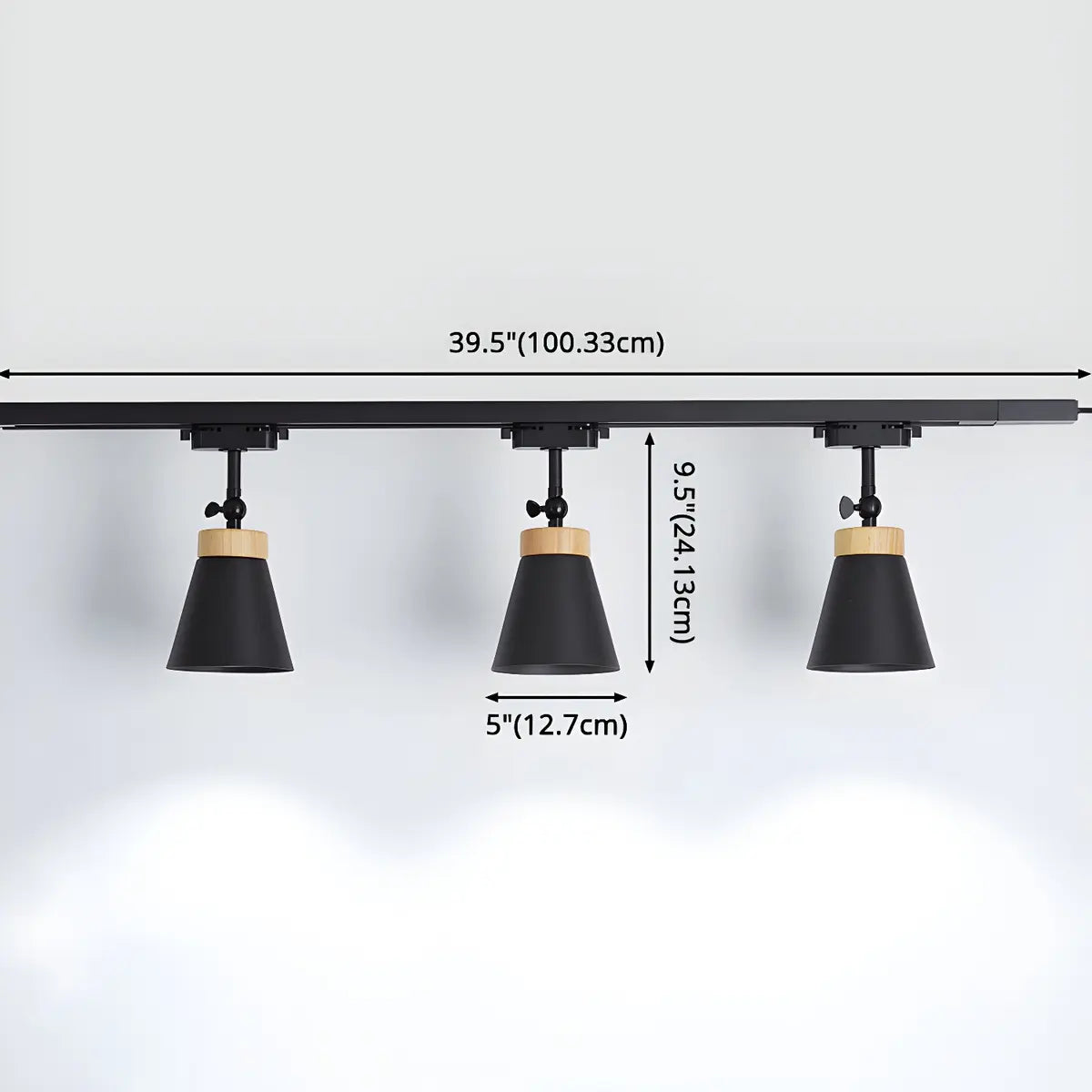 Living Room Nordic Iron Cone Metal Track Light White Image - 6