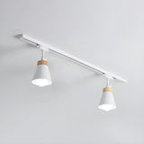 Living Room Nordic Iron Cone Metal Track Light White Image - 8