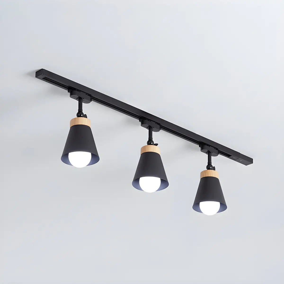 Living Room Nordic Iron Cone Metal Track Light White Image - 9