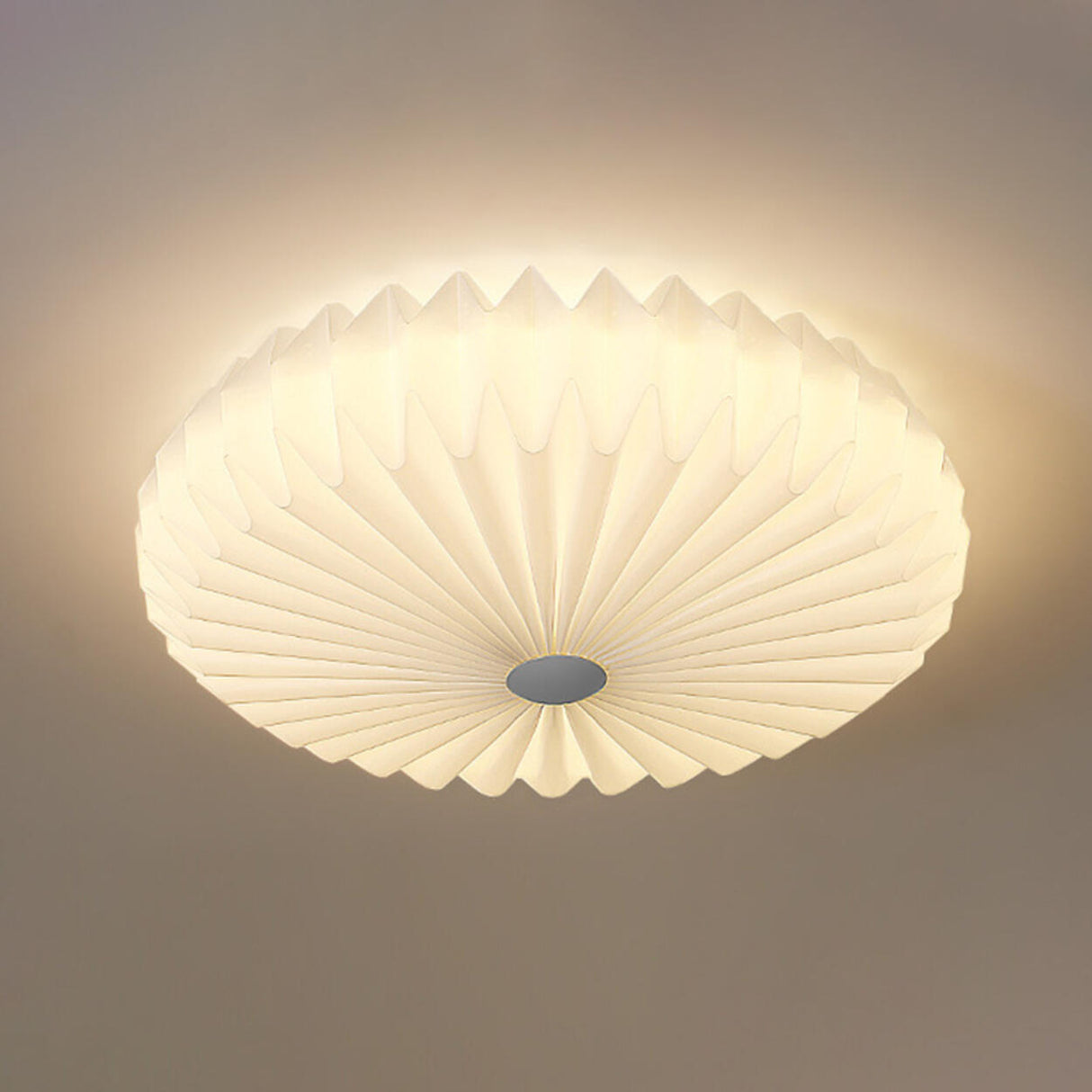 Living Room Pleated Drum Flush Mount Ceiling Light  Image - 11