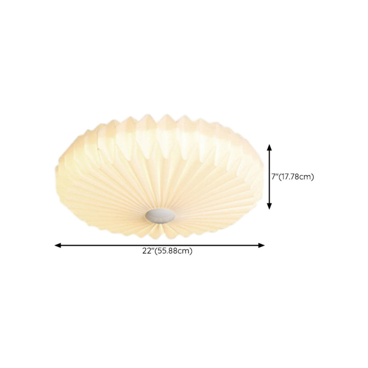 Living Room Pleated Drum Flush Mount Ceiling Light  Image - 22