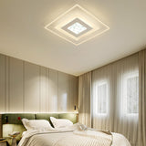 Living Room Rectangular White LED Flush Mount Light Image - 4