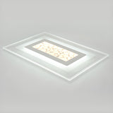 Living Room Rectangular White LED Flush Mount Light Image - 8