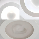 Living Room Round Heart Pattern LED Flush Mount Light Image - 11