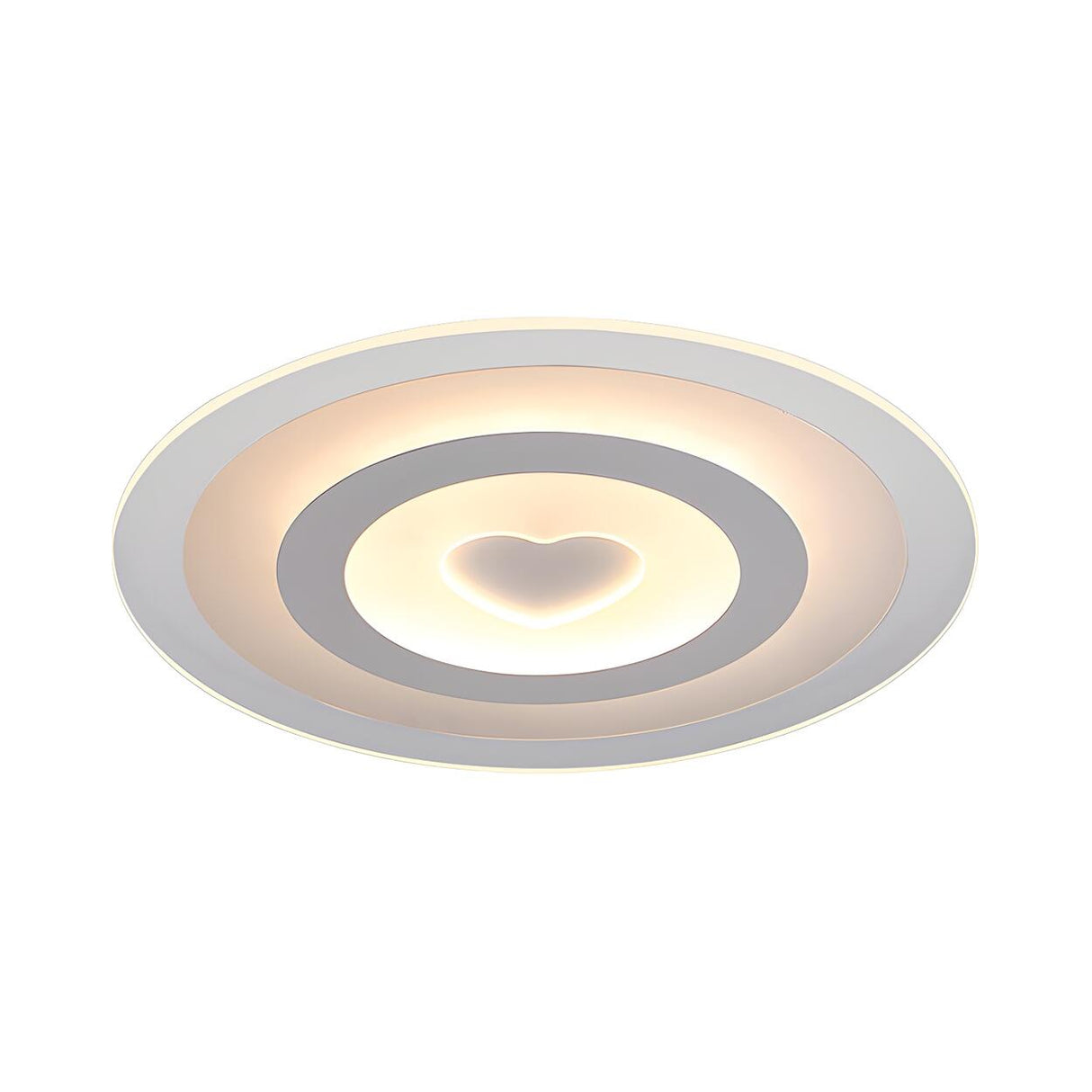 Living Room Round Heart Pattern LED Flush Mount Light Image - 5