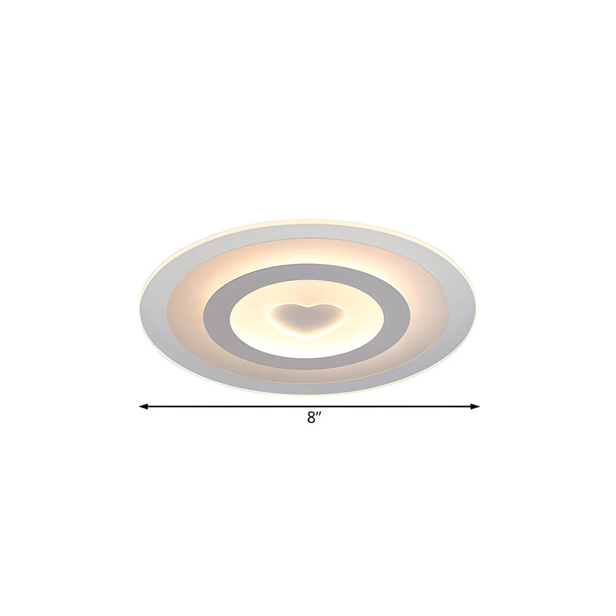 Living Room Round Heart Pattern LED Flush Mount Light Image - 6