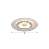 Living Room Round Heart Pattern LED Flush Mount Light Image - 6