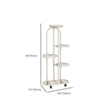 Living Room Round Metal Multi-Tier Plant Stand Cream Image - 13