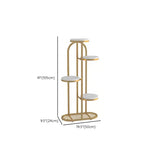 Living Room Round Metal Multi-Tier Plant Stand Cream Image - 14