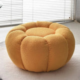 Living Room Round Pumpkin Tech Cloth Medium Ottoman Image - 10