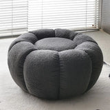 Living Room Round Pumpkin Tech Cloth Medium Ottoman Image - 13