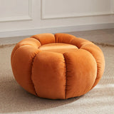 Living Room Round Pumpkin Tech Cloth Medium Ottoman Image - 15