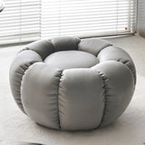 Living Room Round Pumpkin Tech Cloth Medium Ottoman Image - 18