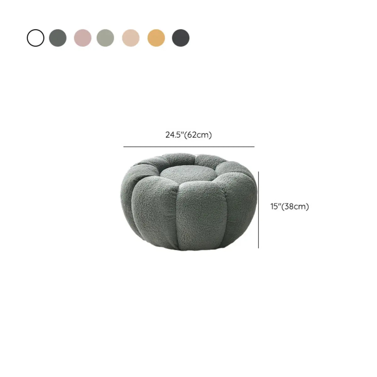 Living Room Round Pumpkin Tech Cloth Medium Ottoman 