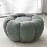 Living Room Round Pumpkin Tech Cloth Medium Ottoman Image - 2