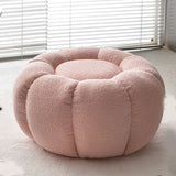 Living Room Round Pumpkin Tech Cloth Medium Ottoman Image - 3