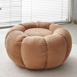 Living Room Round Pumpkin Tech Cloth Medium Ottoman Image - 8
