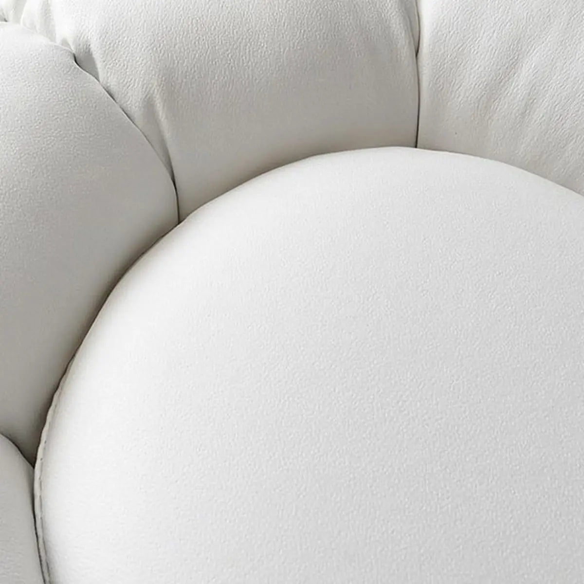 Living Room Round Pumpkin Tech Cloth Medium Ottoman Image - 9