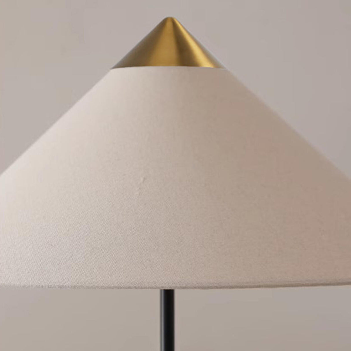 Living Room Sleek Pyramid Shade and Gold Floor Lamp Image - 13