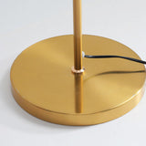 Living Room Sleek Pyramid Shade and Gold Floor Lamp Image - 14