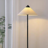 Living Room Sleek Pyramid Shade and Gold Floor Lamp Image - 15
