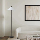 Living Room Sleek Pyramid Shade and Gold Floor Lamp Image - 17