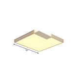 Living Room Square Missing Block LED Flush Mount Light Image - 4