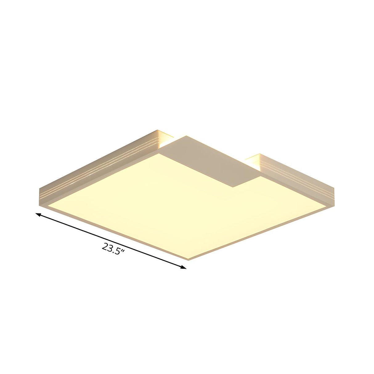 Living Room Square Missing Block LED Flush Mount Light Image - 6