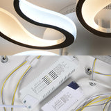 Living Room Trendy White Blossom LED Flush Mount Light Image - 13