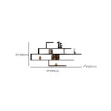 Living Room Wall-mounted Wood Display Bookshelf Black Image - 7